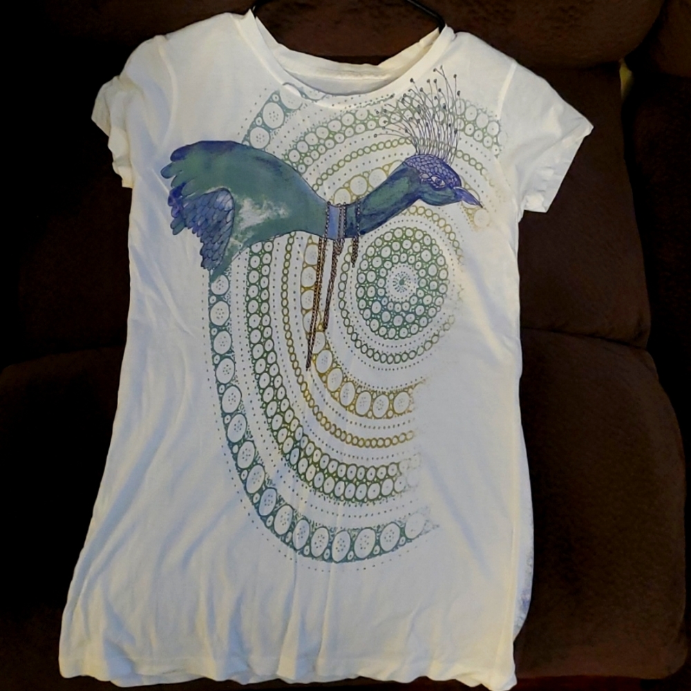 Juniors peacock design tee